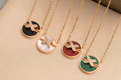 [Luna Brilliance]JEUX DE ROSE GOLD DIAMOND NECKLACE