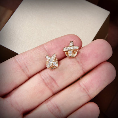 [Luna Brilliance]JEUX DE GOLD DIAMOND EARRINGS