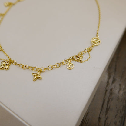 [Luna Brilliance]BLOOMING SUPPLE NECKLACE BRASS
