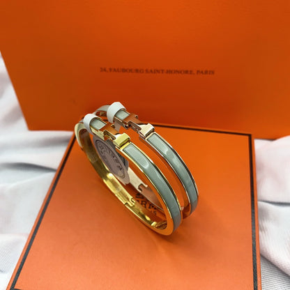 [Luna Brilliance]CLASSIC HM CLIC GREEN 8MM ENAMEL BRACELET