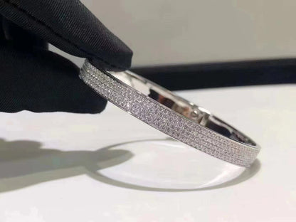 [Luna Brilliance]HM KELLY BRACELET IN SILVER AND FULL PAVE DIAMOND
