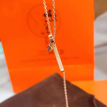 [Luna Brilliance]HM NECKLACE PLATINUM ROSE GOLD DIAMOND