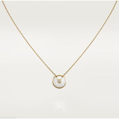 [Luna Brilliance]AMULETTE ROSE GOLD MOP NECKLACE