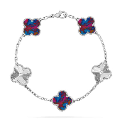 [Luna Brilliance]CLOVER LASER SILVER BRACELET COLLECTION,5 MOTIFS