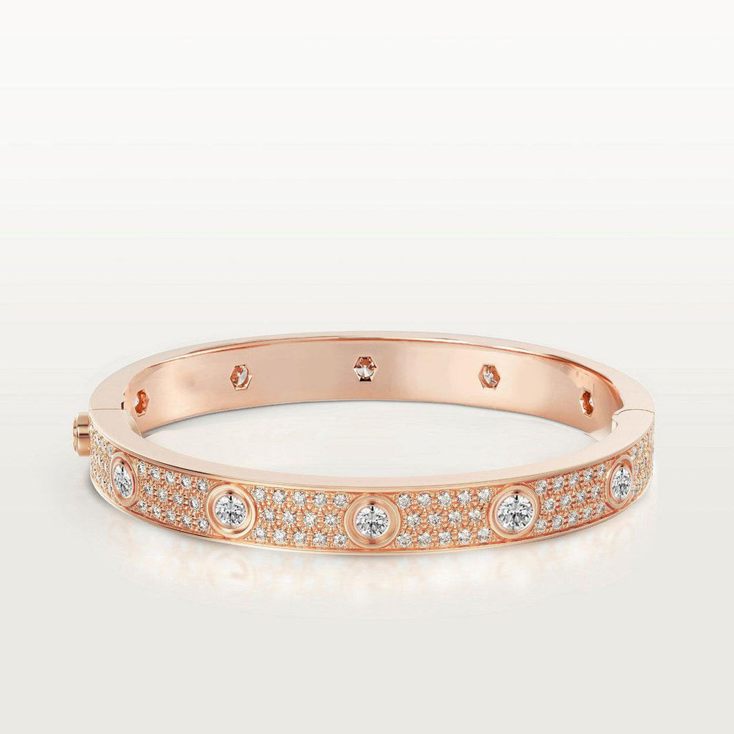 [Luna Brilliance]LOVE BRACELET 6.1MM DIAMOND-PAVED 10 BIG DIAMONDS