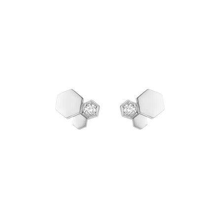 [Luna Brilliance]BEE LOVE SILVER DIAMOND EARRINGS