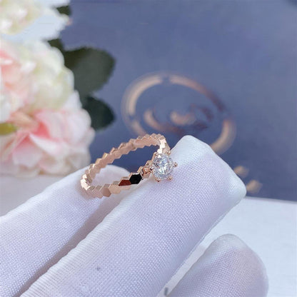 [Luna Brilliance]BEE LOVE RING PINK GOLD 1 DIAMOND