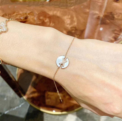 [Luna Brilliance]JEUX DE BRACELET MOP PINK GOLD DIAMONDS