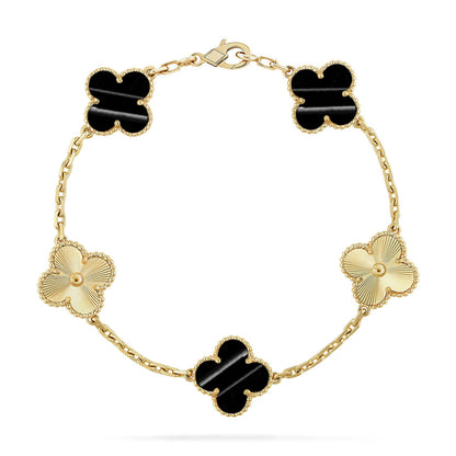 [Luna Brilliance]CLOVER LASER GOLD BRACELET COLLECTION,5 MOTIFS