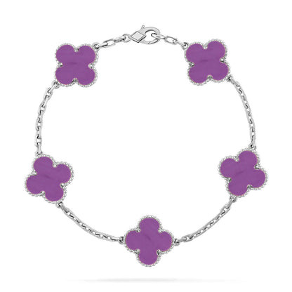 [Luna Brilliance]CLOVER SILVER BRACELET COLLECTION,5 MOTIFS