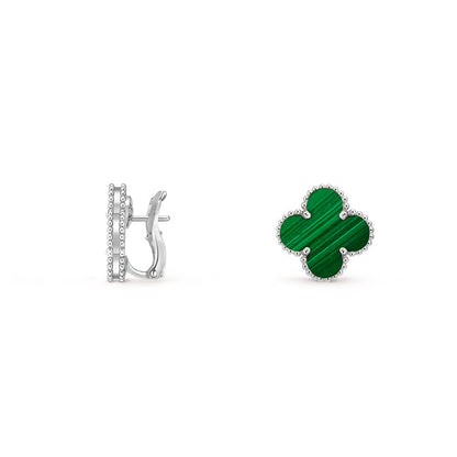 [Luna Brilliance]CLOVER SILVER 15MM MOP EARRINGS COLLECTION