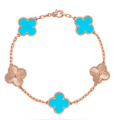 [Luna Brilliance]CLOVER LASER ROSE GOLD BRACELET COLLECTION,5 MOTIFS
