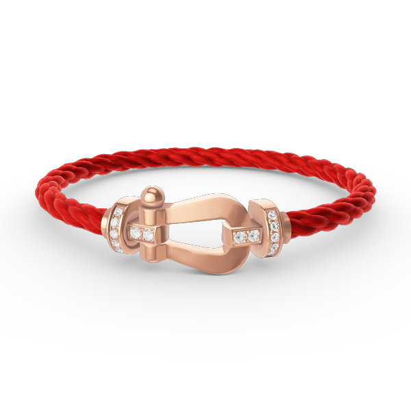 [Luna Brilliance]FORCE LARGE HORSESHOE HALF DIAMOND BRACELET ROSE GOLD