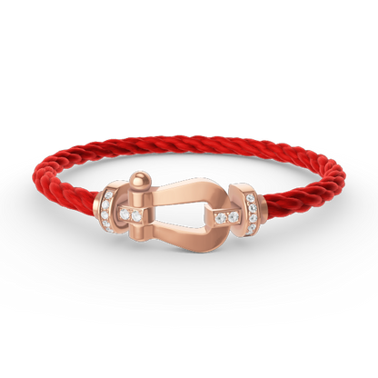 [Luna Brilliance]FORCE LARGE HORSESHOE HALF DIAMOND BRACELET ROSE GOLD