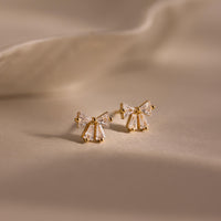 Diamond Bow Studs