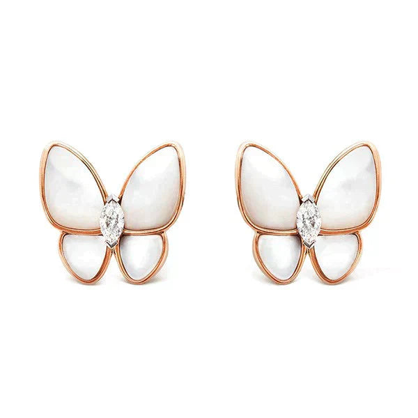 [Luna Brilliance]BUTTERFLY MOP DIAMOND EARRINGS