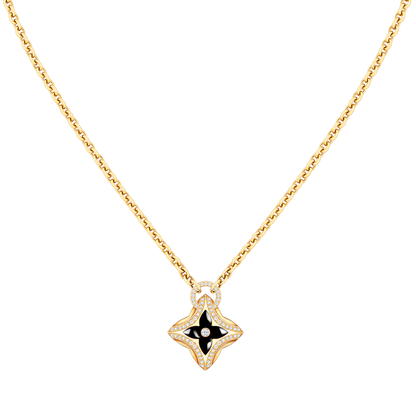 [Luna Brilliance]STAR PEDANT PINK GOLD DIAMOND NECKLACE