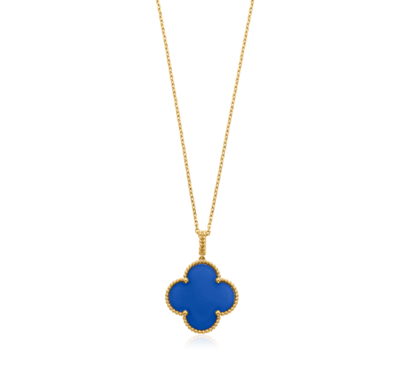 [Luna Brilliance]CLOVER 25MM NECKLACE TURQUOISE ROSE GOLD