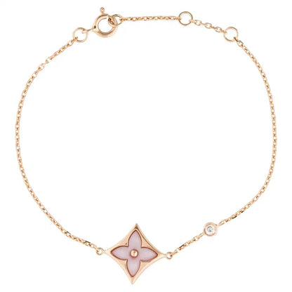 [Luna Brilliance]STAR 1 DIAMOND PINK GOLD BRACELET