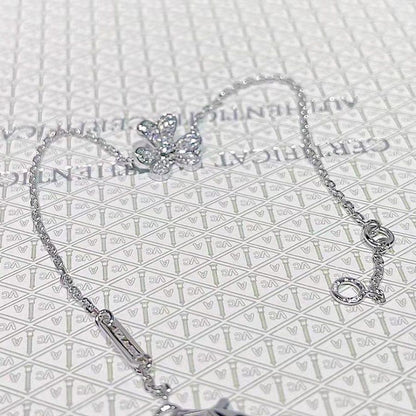 [Luna Brilliance]FRIVOLE SILVER FLOWER DIAMOND BRACELET