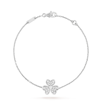 [Luna Brilliance]FRIVOLE SILVER FLOWER DIAMOND BRACELET