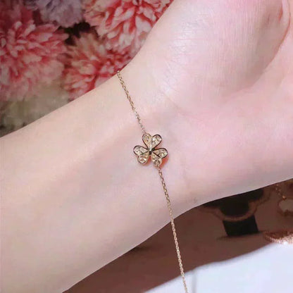 [Luna Brilliance]FRIVOLE GOLD FLOWER DIAMOND BRACELET