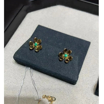 [Luna Brilliance]FRIVOLE  FLOWER MALACHITE EARRINGS