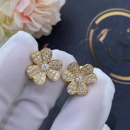 [Luna Brilliance]FRIVOLE GOLD FLOWER DIAMOND EARRINGS