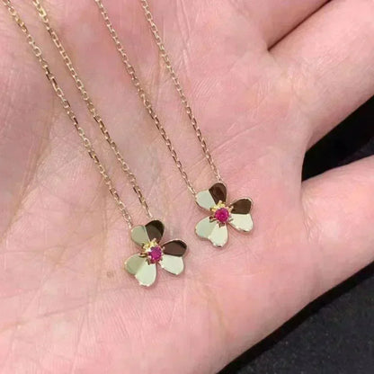[Luna Brilliance]FRIVOLE GOLD FLOWER NECKLACE