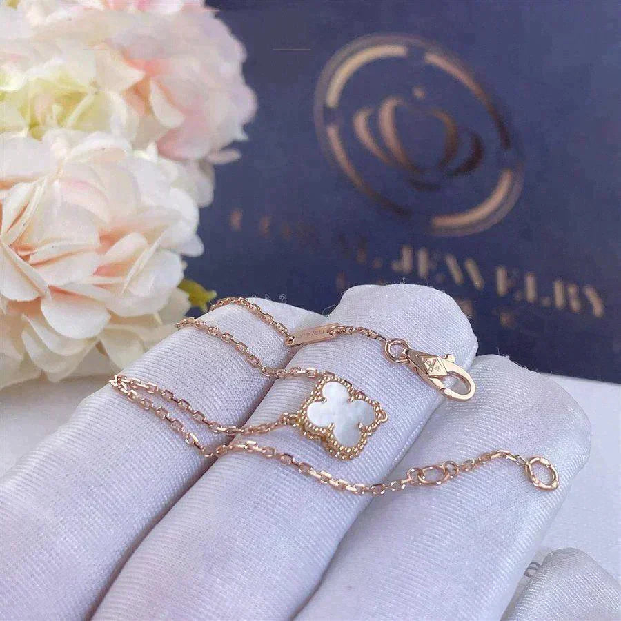 [Luna Brilliance]CLOVER WHITE MOP SINGLE FLOWER BRACELET