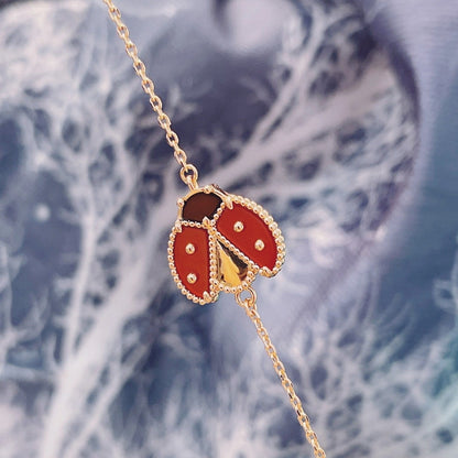 [Luna Brilliance]LUCKY SPRING 1 MOTIF PINK GOLD BRACELET